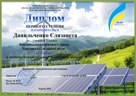 Конкурс Альтернативні джерела енергії