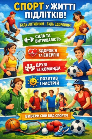 Спорт як спосіб залишатись в ресурсі